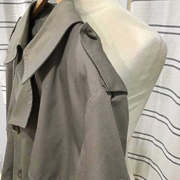 New Without Tags London Fog Men Size 42 Short Westwood Gray Trench Coat Classic - Picture 5 of 12